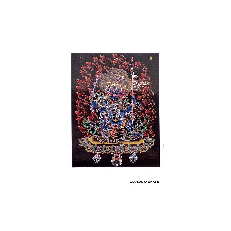 Carte postale bouddhiste divinité Mahakala Objets rituels bouddhistes CPB24