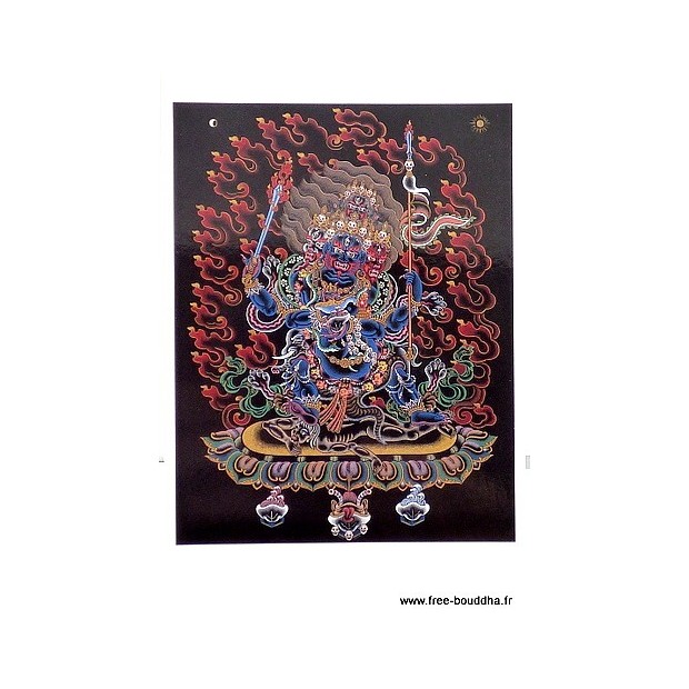 Carte postale bouddhiste divinité Mahakala Cartes postales bouddhistes CPB24