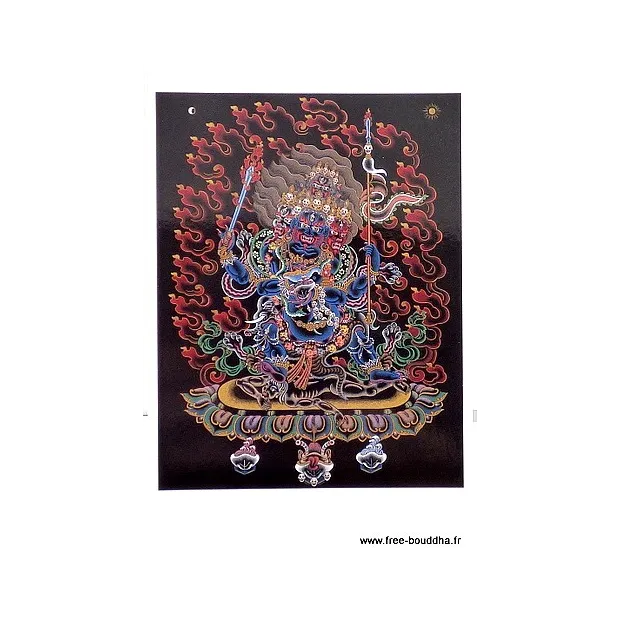 Carte postale bouddhiste divinité Mahakala - Cartes postales bouddhistes