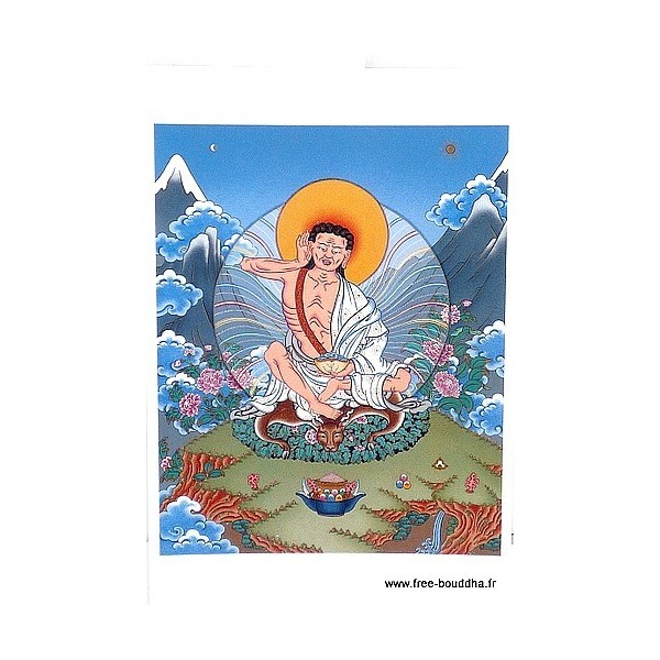 Carte postale bouddhiste MILAREPA Objets rituels bouddhistes CPB25