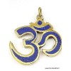 Pendentif tibétain OM HINDOUISTE laiton lapis lazuli Bijoux tibetains bouddhistes 6002.1