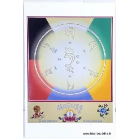 Carte postale bouddhiste MANTRA DE CHENREZI - Cartes postales bouddhistes