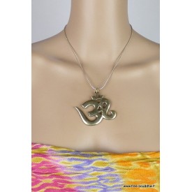 Pendentif hindouiste sacré – Om en laiton doré artisanal imposant