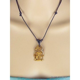 Collier tibétain pendentif TETE DE BOUDDHA Bijoux tibetains bouddhistes TB