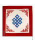 Housse de coussin brodé Noeud sans fin Housse de coussin bouddhiste HC5