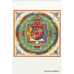 Carte postale bouddhiste Tara blanche Mandala de compassion Objets rituels bouddhistes CPB10