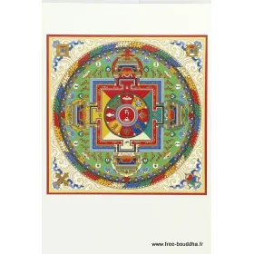 Carte postale bouddhiste Mandala de compassion - Cartes postales bouddhistes