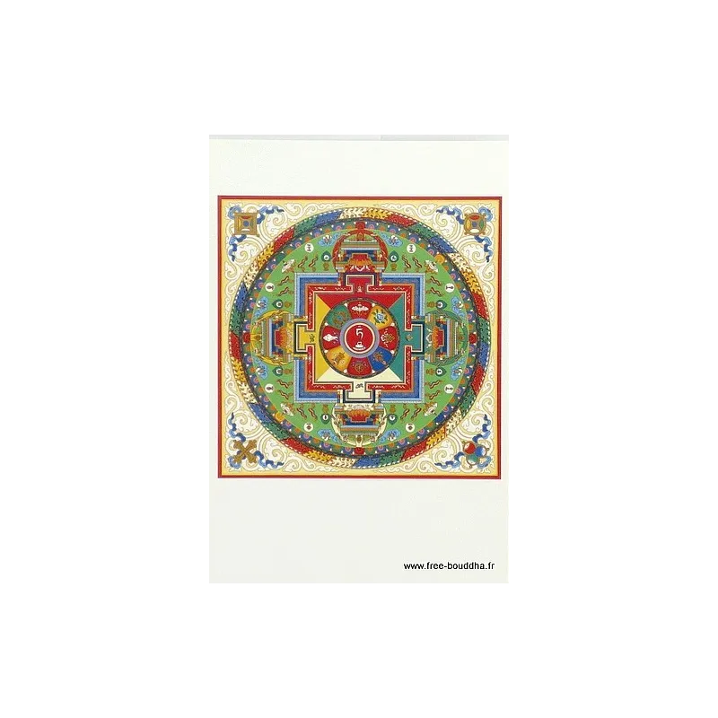 Carte postale bouddhiste Mandala de compassion - Cartes postales bouddhistes