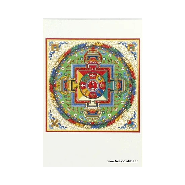 Carte postale bouddhiste Mandala de compassion - Cartes postales bouddhistes