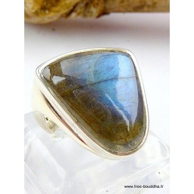 Bague en LABRADORITE T 55 forme triangle Bagues pierres naturelles sr186