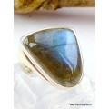 Bague en LABRADORITE T 55 forme triangle Bijoux en Labradorite sr186