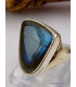 Bague en LABRADORITE T 55 forme triangle Bijoux en Labradorite sr186