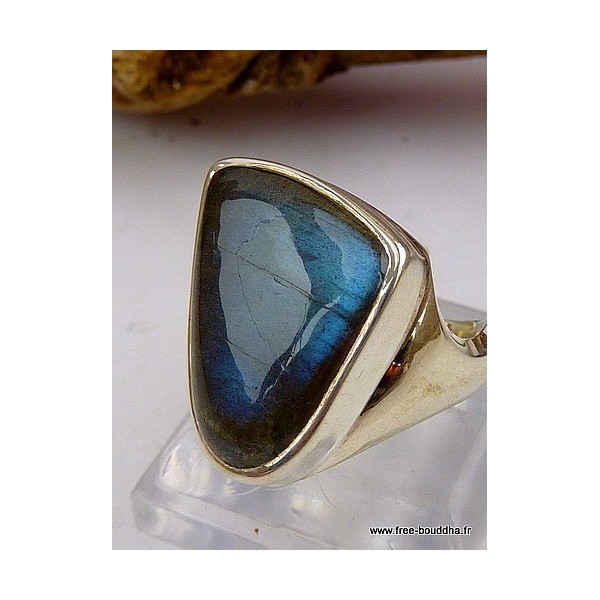 Bague en LABRADORITE T 55 forme triangle Bijoux en Labradorite sr186