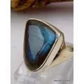 Bague en LABRADORITE T 55 forme triangle - Bijoux en Labradorite