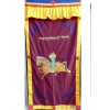 Tenture tibétaine portière Cheval Lungta bordeau Tentures tibétaines Bouddha TEN LB15