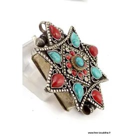 Pendentif tibétain GHAU POISON ETOILE - Pendentifs tibétains bouddhistes