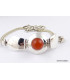 Bracelet argent CORNALINE Bijoux en Cornaline LW15.3