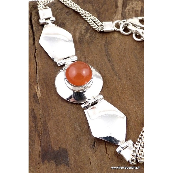 Bracelet argent CORNALINE Bijoux en Cornaline LW15.3