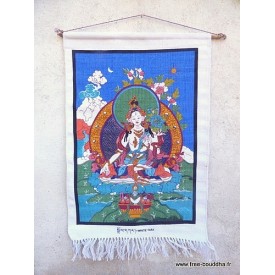 Tenture tibétaine TARA BLANCHE Tentures tibétaines Bouddha TENTB1