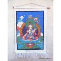 Tenture tibétaine TARA BLANCHE Tentures tibétaines Bouddha TENTB1