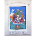 Tenture bouddhiste Tara Blanche coton épais 52 x 82 cm - Tentures bouddhistes