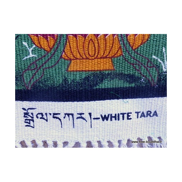 Tenture tibétaine TARA BLANCHE Tentures tibétaines Bouddha TENTB1