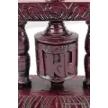 Petit moulin à prières de Table en bois sculpté - Objets rituels bouddhistes