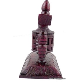 Petit moulin à prières de Table en bois sculpté Objets rituels bouddhistes 6405.3