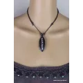 Collier mantra tibétain Os de Yak brun sculpté - Colliers tibétains et népalais