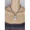 Collier tibétain oval Mantra de Chenrezi Bijoux tibetains bouddhistes WN28