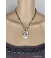 Collier tibétain oval Mantra de Chenrezi - Colliers tibétains et népalais