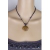 Collier tibétain Om forme fleur Bijoux tibetains bouddhistes WN29