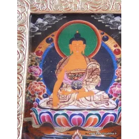 Pendentif tibétain amulette Tangka Bouddha Sakyamouni - Pendentifs tibétains bouddhistes