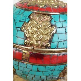 Moulin à prières bouddhiste 14 cm Objets rituels bouddhistes 5000.1