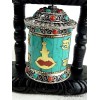 Moulin à prières tibétain Yeux du Bouddha Objets rituels bouddhistes 5997.2
