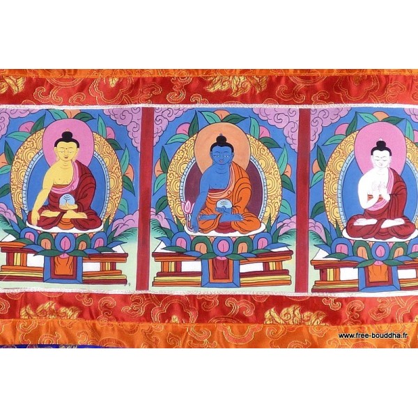 Tangka PANCHA BOUDDHA tenture de porte Tangkas tibétains PAN1