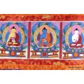 Tangka PANCHA BOUDDHA tenture de porte Tangkas tibétains PAN1