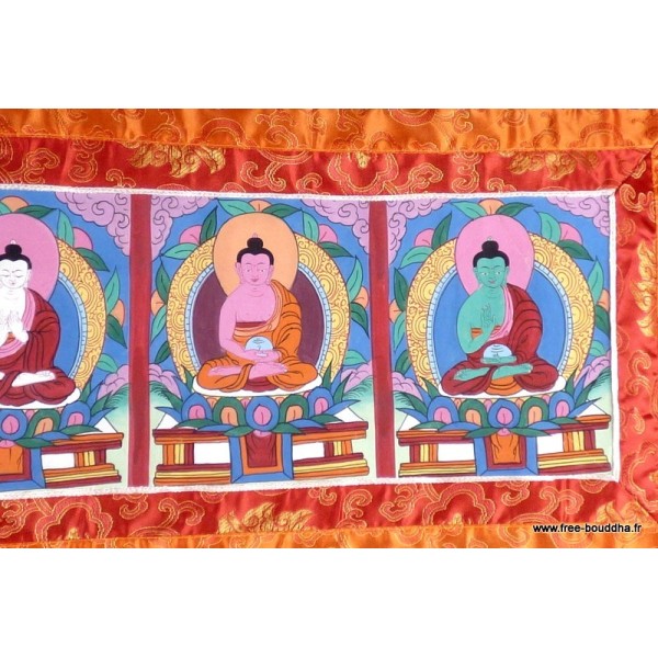 Tangka PANCHA BOUDDHA tenture de porte Tangkas tibétains PAN1