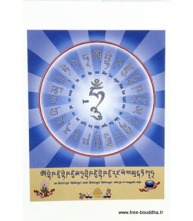 Carte postale bouddhiste symbole du Bouddha de médecine