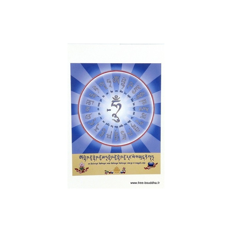 Carte postale bouddhiste symbole du Bouddha de médecine Objets rituels bouddhistes CPB19