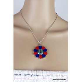 Pendentif tibétain fleur Om Tibétain Bijoux tibetains bouddhistes ref 35.5