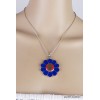 Pendentif tibétain fleur Kalachakra Bijoux tibetains bouddhistes ref 35.6