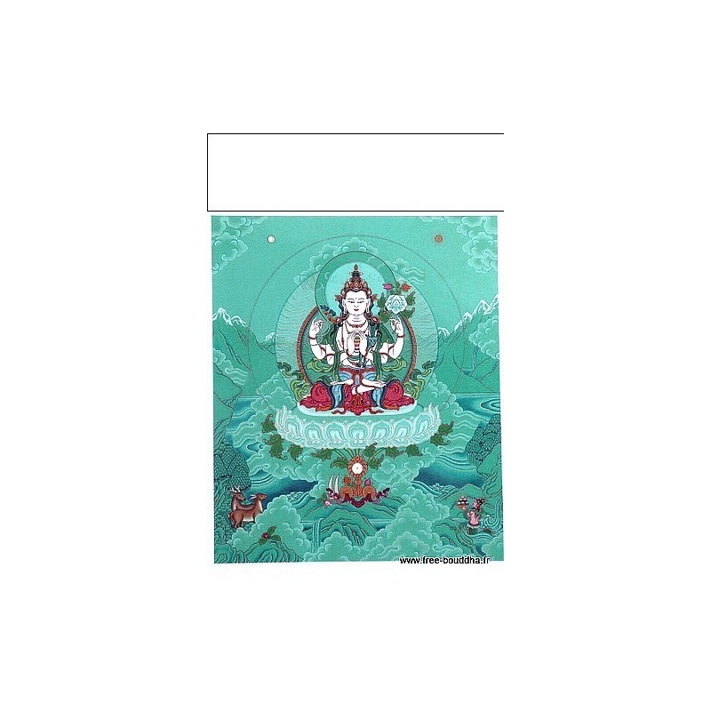 Carte postale bouddhiste CHENREZI Objets rituels bouddhistes CPB2