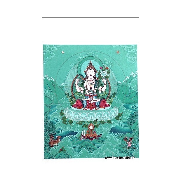 Carte postale bouddhiste CHENREZI Cartes postales bouddhistes CPB2