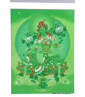 Carte postale divinité Tara Verte