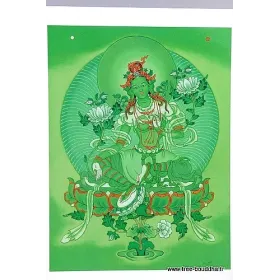 Carte postale divinité Tara Verte - Cartes postales bouddhistes