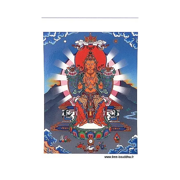 Carte postale bouddhiste MAITREYA - Cartes postales bouddhistes
