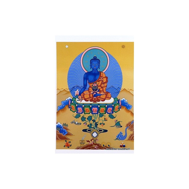 Carte postale bouddhiste BOUDDHA DE MEDECINE Objets rituels bouddhistes CPB7