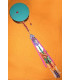 Damaru tibétain de rituel 23 cm Instrument de musique Bouddhiste DAMA23