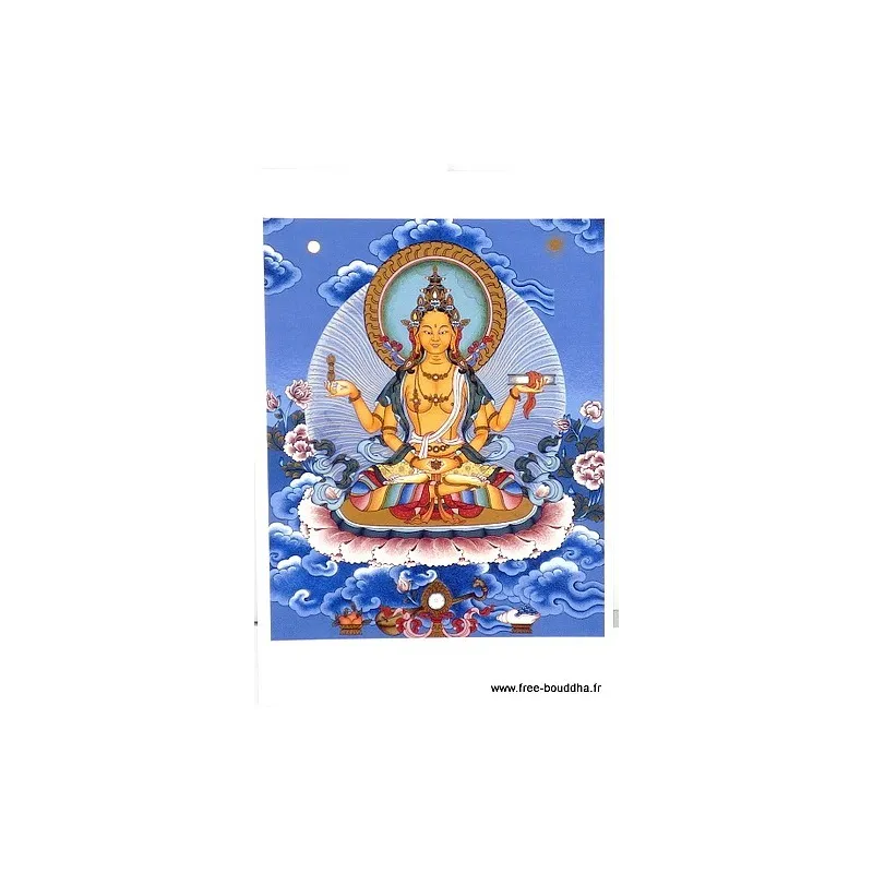 Carte postale bouddhiste Prajnaparamita + enveloppe - Cartes postales bouddhistes